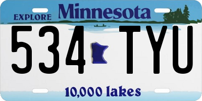 MN license plate 534TYU