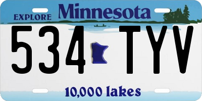 MN license plate 534TYV