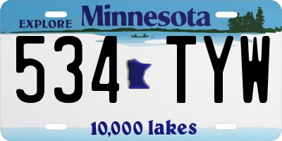 MN license plate 534TYW