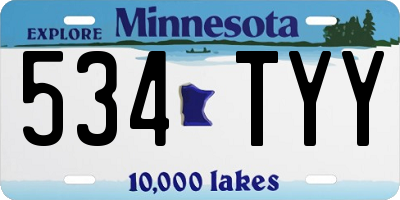 MN license plate 534TYY