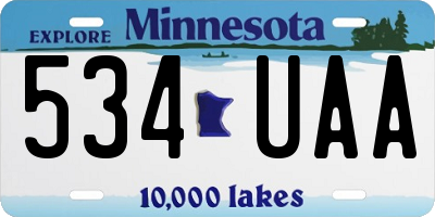 MN license plate 534UAA
