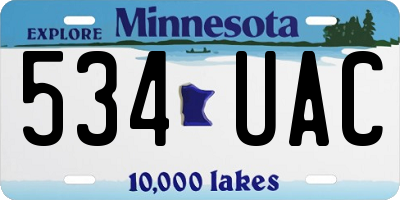 MN license plate 534UAC