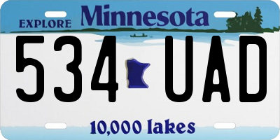 MN license plate 534UAD