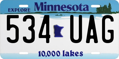 MN license plate 534UAG
