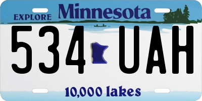 MN license plate 534UAH