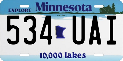 MN license plate 534UAI