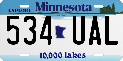 MN license plate 534UAL