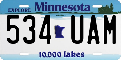 MN license plate 534UAM