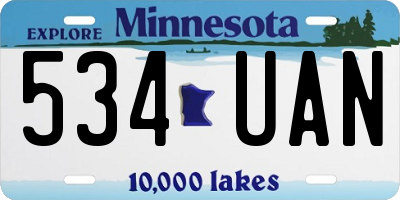 MN license plate 534UAN