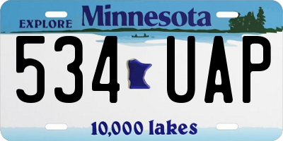 MN license plate 534UAP