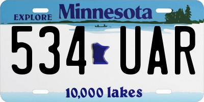 MN license plate 534UAR