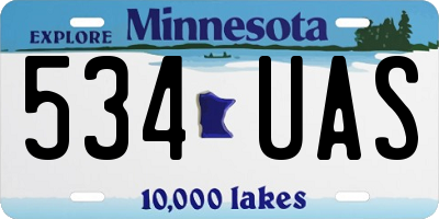 MN license plate 534UAS