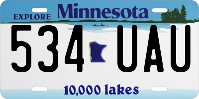 MN license plate 534UAU