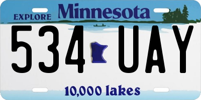 MN license plate 534UAY