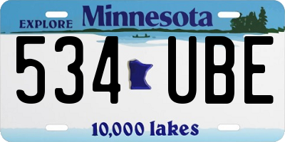 MN license plate 534UBE
