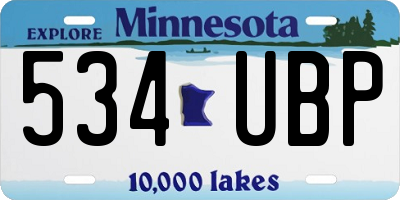 MN license plate 534UBP
