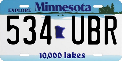 MN license plate 534UBR