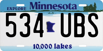 MN license plate 534UBS