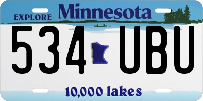 MN license plate 534UBU