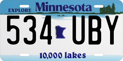 MN license plate 534UBY