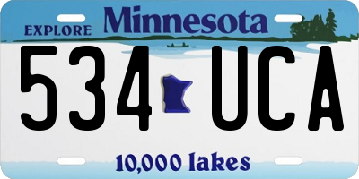 MN license plate 534UCA