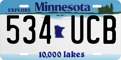 MN license plate 534UCB