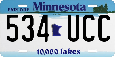 MN license plate 534UCC