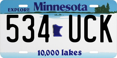 MN license plate 534UCK