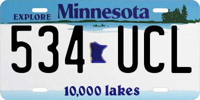 MN license plate 534UCL