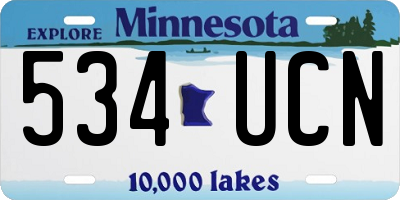 MN license plate 534UCN