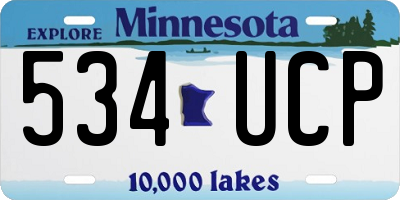 MN license plate 534UCP