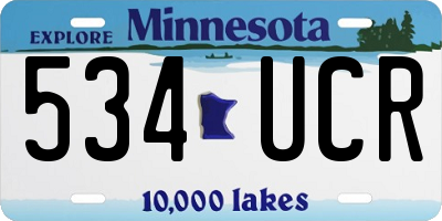 MN license plate 534UCR