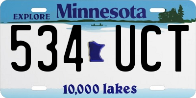 MN license plate 534UCT