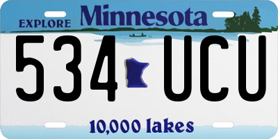 MN license plate 534UCU