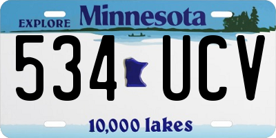 MN license plate 534UCV