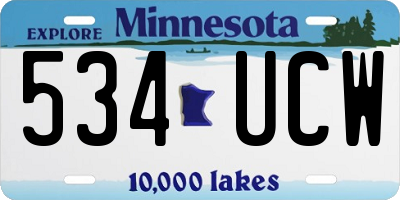 MN license plate 534UCW