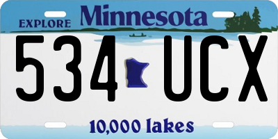 MN license plate 534UCX