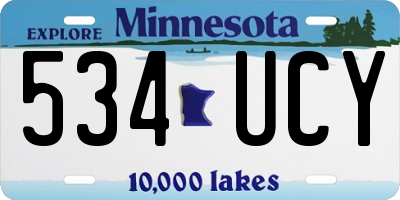 MN license plate 534UCY