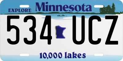 MN license plate 534UCZ