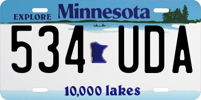 MN license plate 534UDA