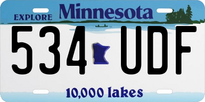 MN license plate 534UDF
