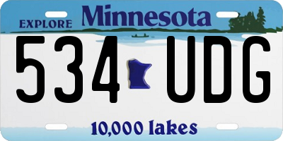 MN license plate 534UDG