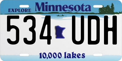 MN license plate 534UDH