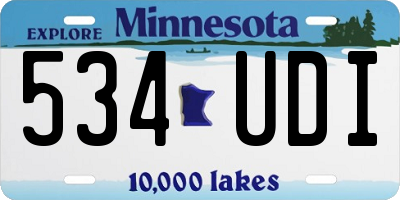 MN license plate 534UDI