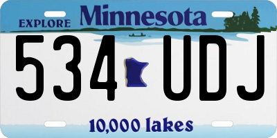 MN license plate 534UDJ