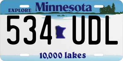 MN license plate 534UDL