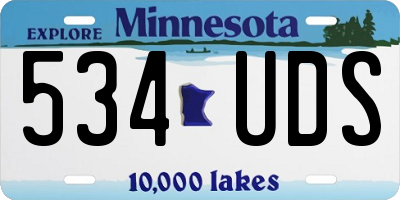 MN license plate 534UDS