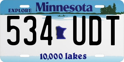 MN license plate 534UDT