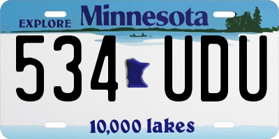 MN license plate 534UDU