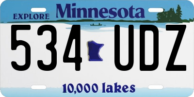 MN license plate 534UDZ